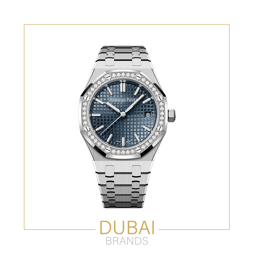 Audemars Piguet Royal Oak – Stainless Steel with Diamond Bezel & Blue Dial