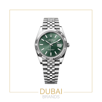 Rolex Datejust 41 Stainless Steel Mint Green Dial Fluted Jubilee