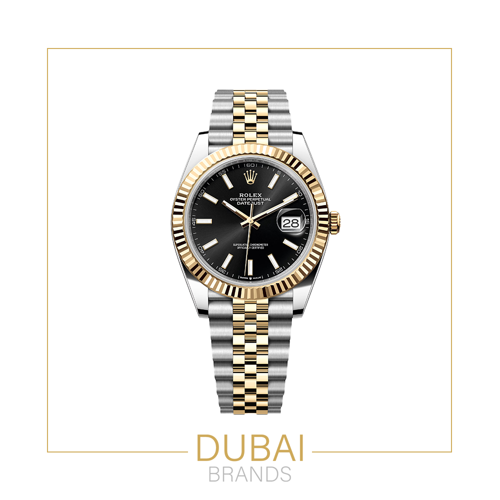 Rolex Datejust – Black Dial – Two Tone Jubilee Bracelet