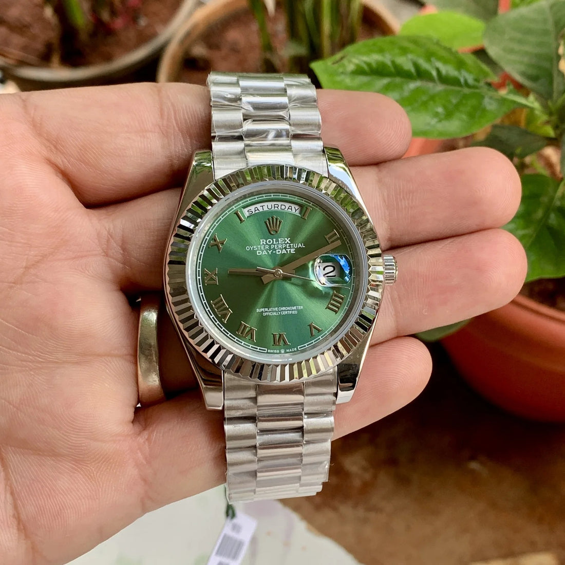 Rolex Day Date 40 Olive Green Dial